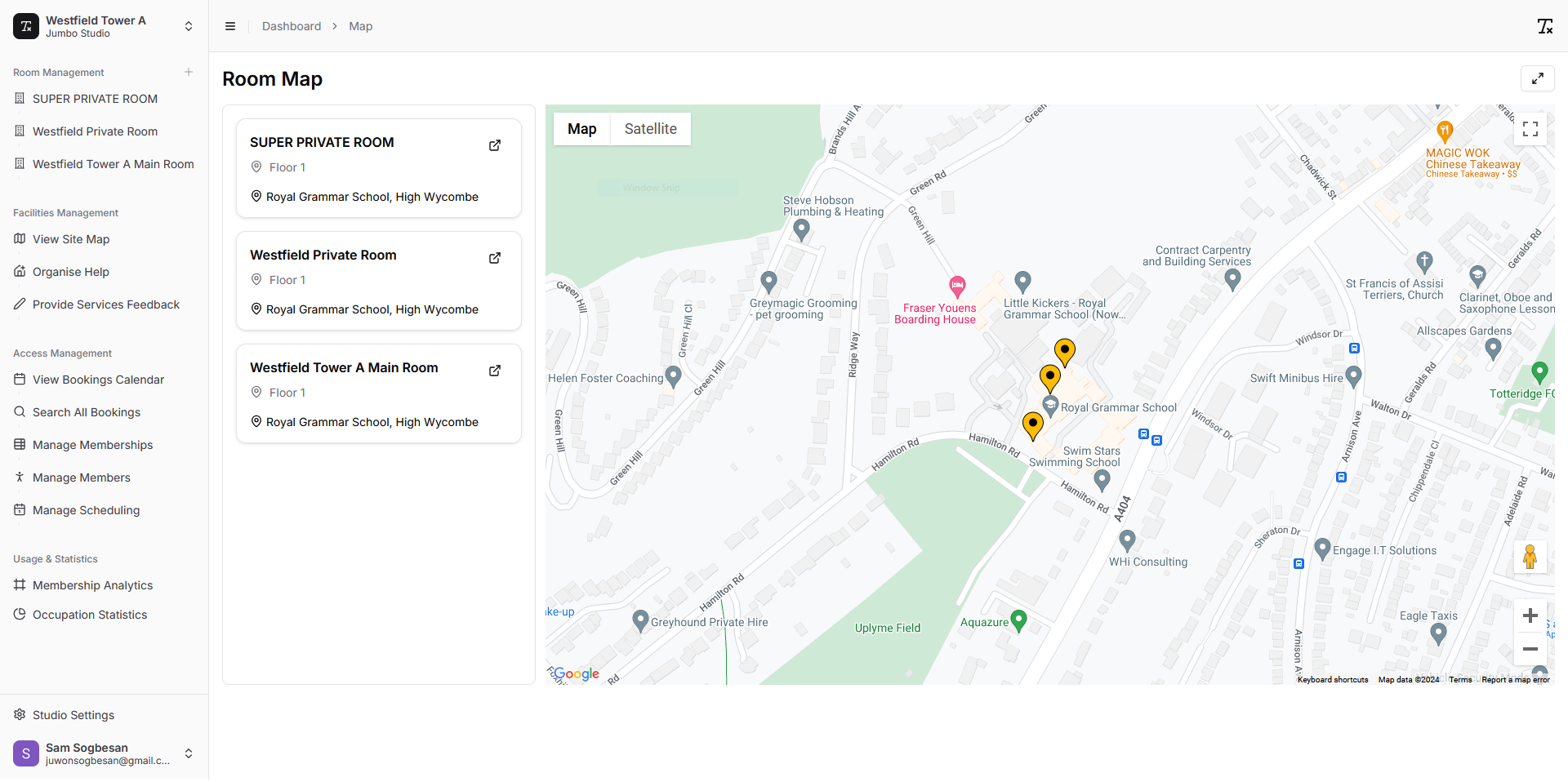 Studio Management Dashboard